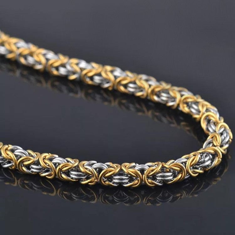Halsband kungslänk Guld / Silver 60 cm