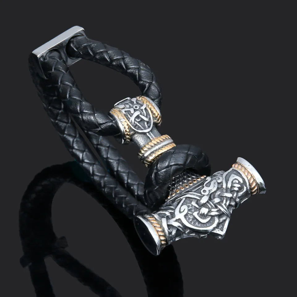 Armband Gute Silver - Guld Läder