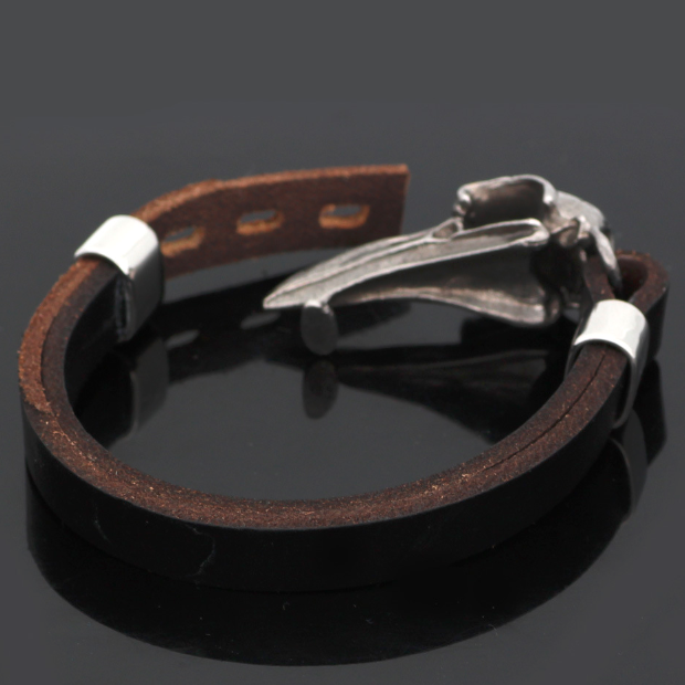 Armband Viking Korpskalle Svart / Steel