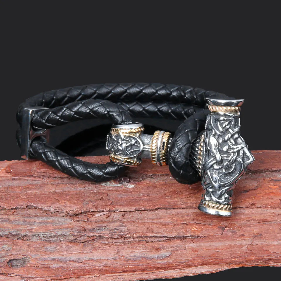 Armband Gute Silver - Guld Läder