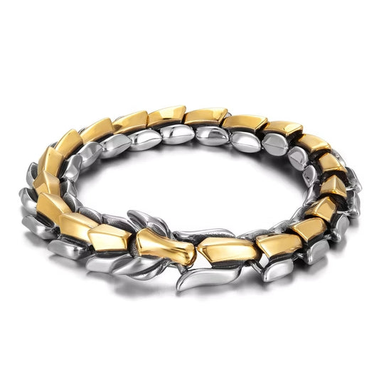 Armband Viking-Wolf Gold / Steel- Super