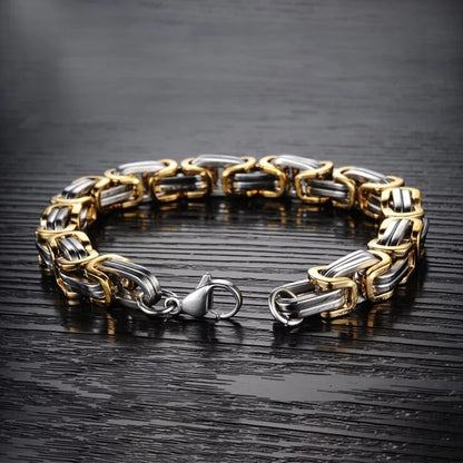 Armband Kejsarlänk Silver / Guldfärgad 21 cm