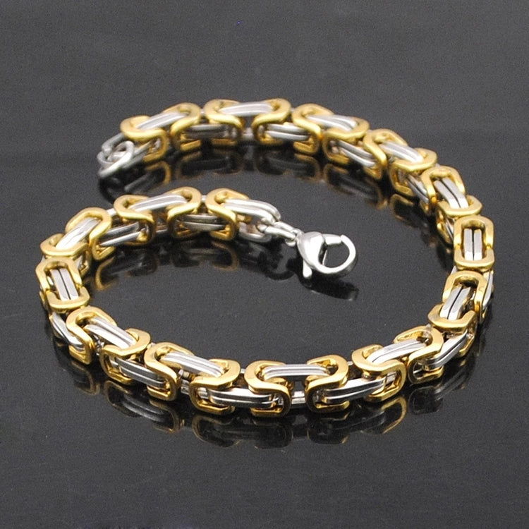Armband Kejsarlänk Silver / Guldfärgad 21 cm