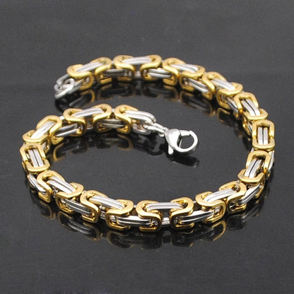 Armband Kejsarlänk Silver / Guldfärgad 21 cm