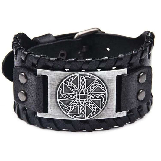 Läderarmband Viking Sol Silver