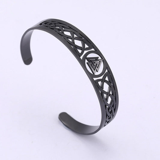Armband Valknut Svart 165 mm