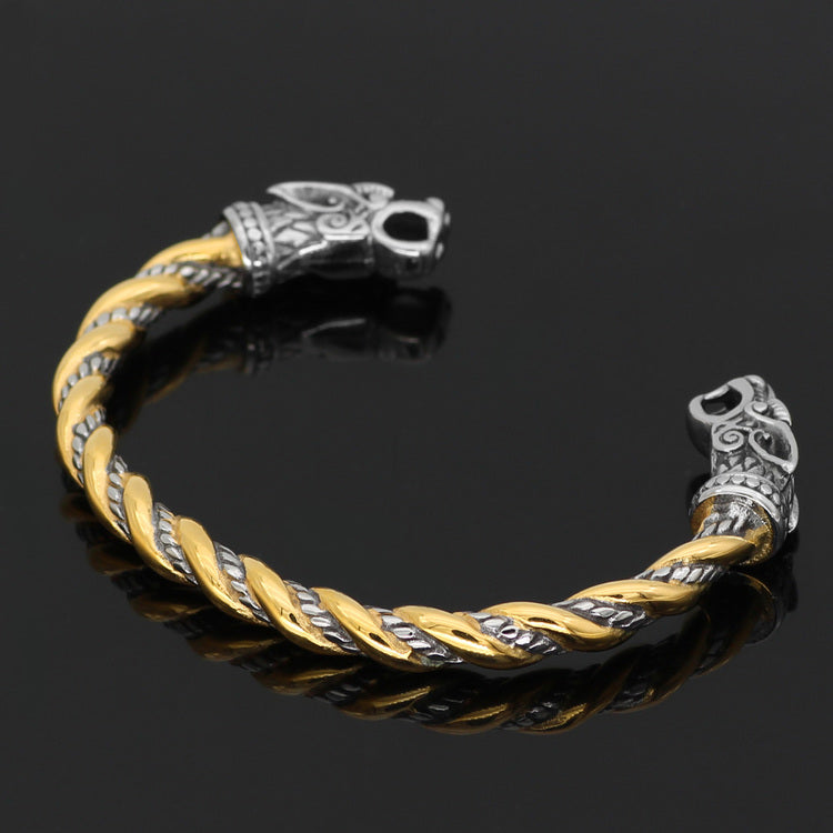 Armband Viking Nidhugg Gold/Steel 21 cm