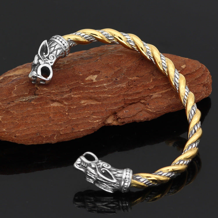 Armband Viking Nidhugg Gold/Steel 21 cm