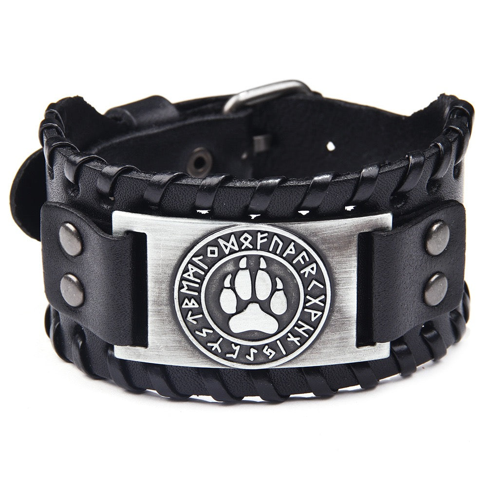 Läderarmband Viking Bear Paw