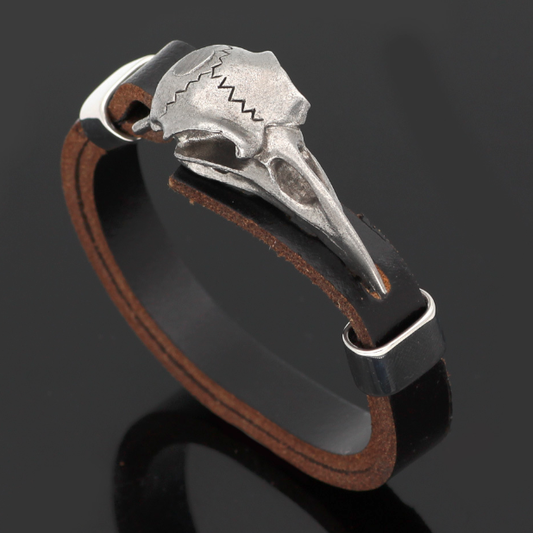 Armband Viking Korpskalle Svart / Steel