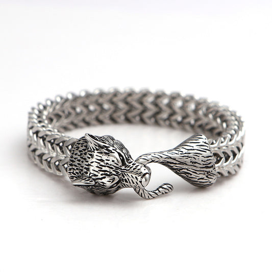 Armband Viking Wolf Bite Steel