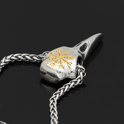 Halsband Odens Korp. Aegishjalmur Guld. 4 mm