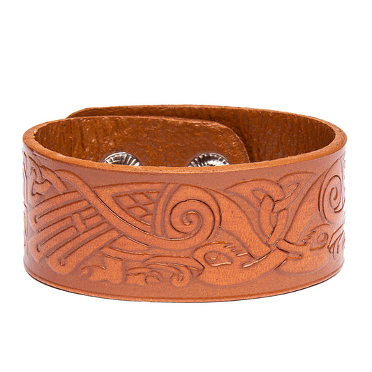 Keltisk slinga läderarmband Viking