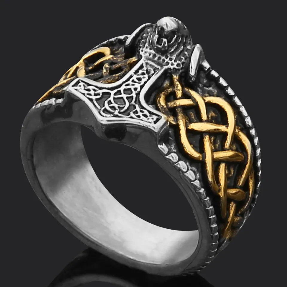 Ring Torshammare  Fler färger  - 8  182mm / Silver - 12  214 mm / Silver - Guld - 10  198mm / Silver